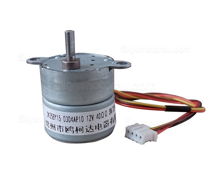 Oukeda OK25BY15-Series &Phi;25mm PM Geared Stepper Motor 7.5 Deg 12V 2 Phase with 5:1 /10:1 Gearbox